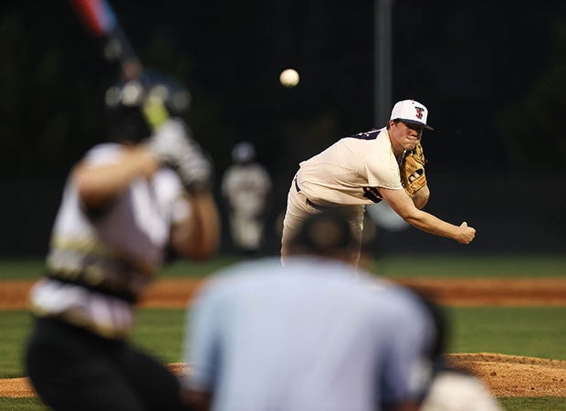 Pitcher Jack Conney of Terry Sanford (N.C.) delivers during a game against Gray's Creek.
