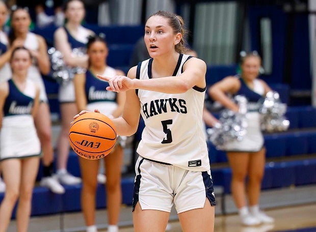 Junior point guard Emilee Skinner of Ridgeline is the 2023-24 Utah MaxPreps Player of the Year. She averaged over 24 points per game while leading the Riverhawks to the Class 4A title. (Photo: Craig Peterson)