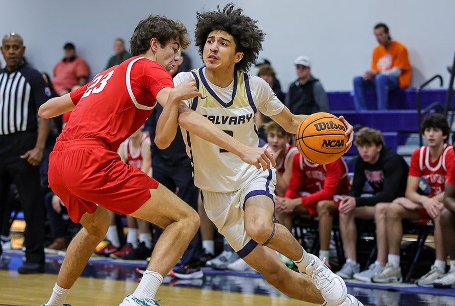 MaxPreps Florida Player of the Year Cayden Daughtry earned MVP honors at the Bass Pro Shops Tournament of Champions in January after leading Calvary Christian Academy to a win over top-ranked Paul VI in the final. (FILE PHOTO: Jeff Klein)