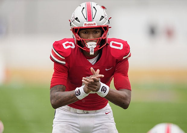 Projected as a defensive back at the next level, J'Zavien Currence helped South Pointe put up 35 points or more in its last nine games. (PHOTO: Chris Martino)