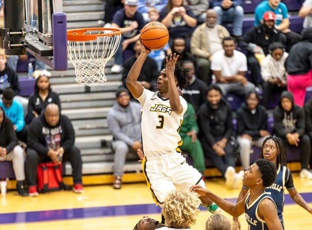 J.D. Daniels of Farmville Central throws it down for the Jags, who are No. 17 in the Small Town Top 25 basketball rankings. (Photo: Jerrell Jordan)