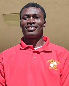 Aflakpui, a 6-10 transfer from Ghana, hopes to make an impact at Archbishop Carroll this basketball season.