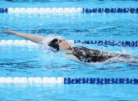 Missy Franklin in the backstroke at the Olympic Trials in Omaha, Neb.