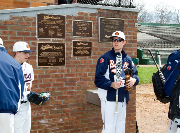 The Briarcliff High team arrives at Doubleday Field.