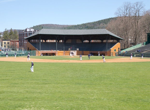 A panoramic view of Doubleday Field.