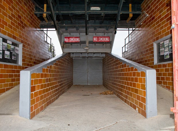 An inside tunnel at Doubleday Field.