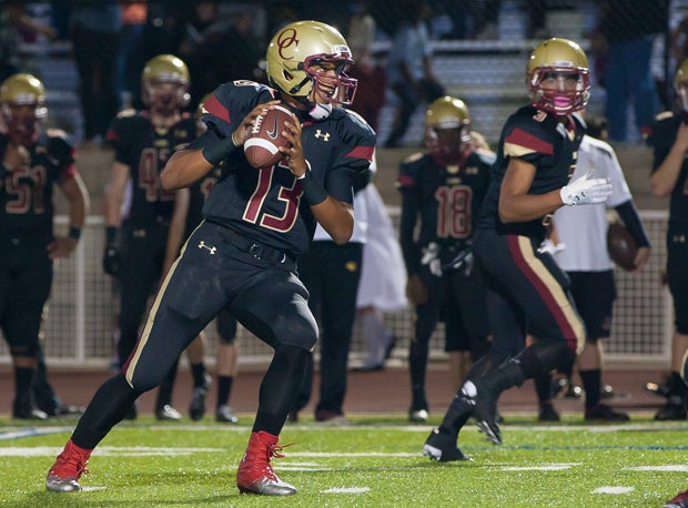 Oaks Christian senior quarterback Brandon Dawkins is considered the 13th best dual-threat quarterback in the country. His team hosts Chaminade on Thursday night in battle of the quarterbacks.