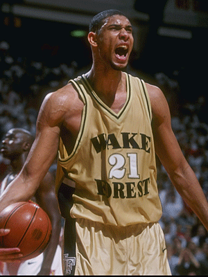 Tim Duncan at Wake Forest. 1997