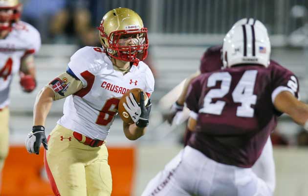 Corey Russo ran for the game-winning touchdown against Don Bosco Prep.