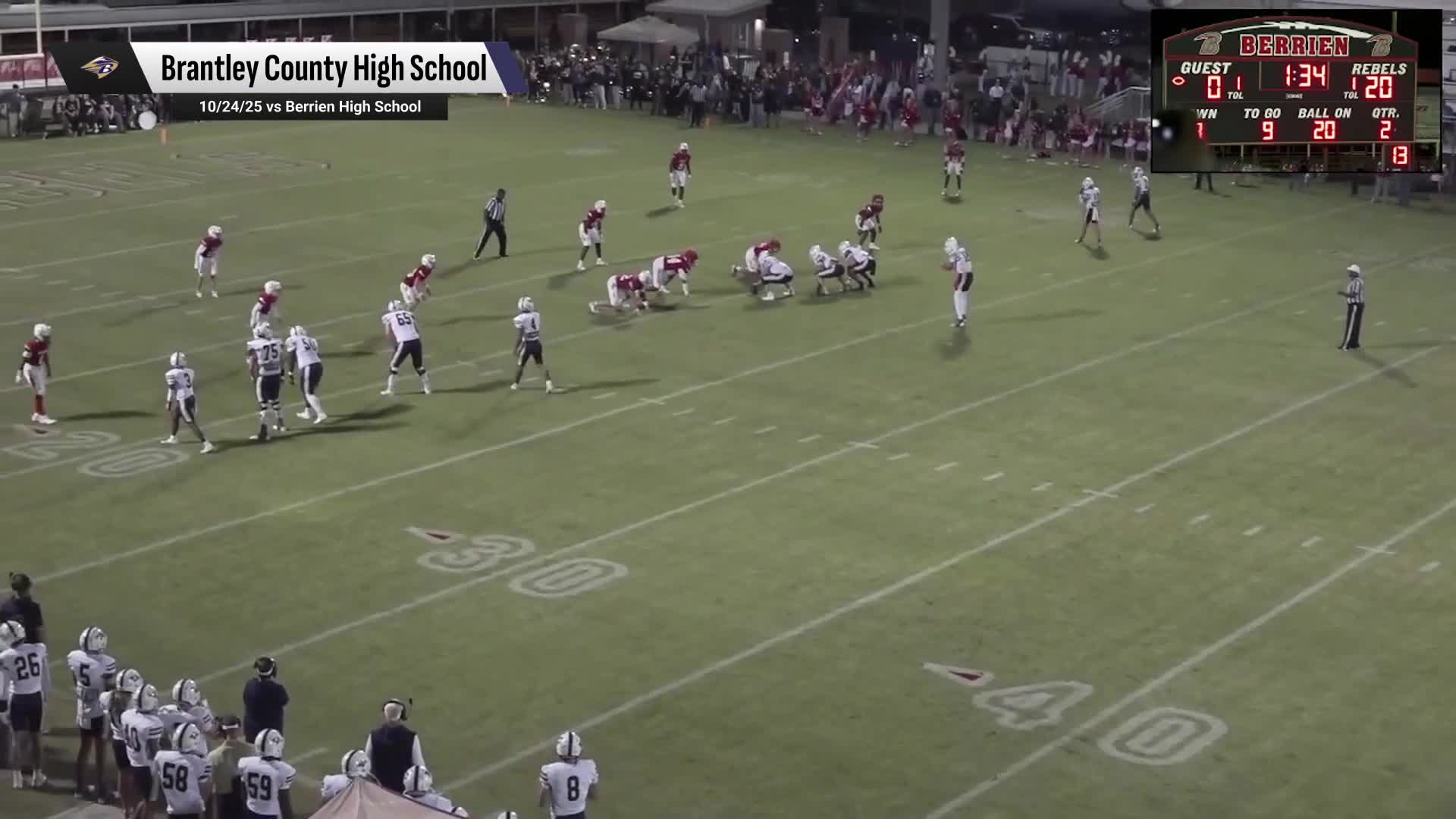 Football Recap: Brantley County Sets Scoring Season-High Against Bacon County + How To Watch