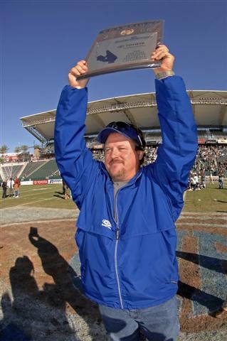 Todd Gerhart celebrates 2006 Southern Section title.