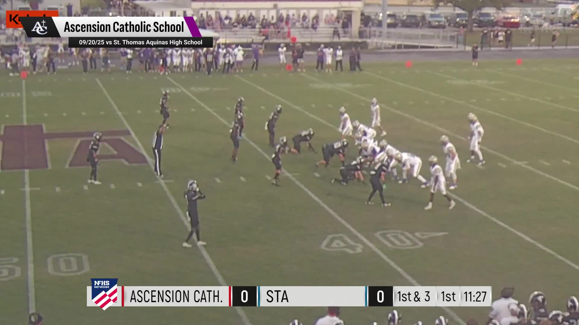 Football Recap: Thursday's  Loss Ends Ascension Catholic's Winning Streak + How To Watch