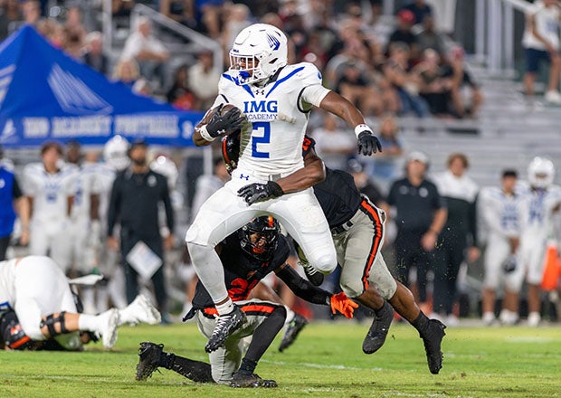 Thanks in part to Louisville commit Le'Khy Thompkins at running back, IMG Academy has put 136 points on the board in its last two outings alone. The Ascenders are averaging 51.2 points per game through the first four games of the season. (PHOTO: Travis Kirkland)