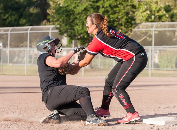 Deanne Garza (right) and the James Logan softball team have moved into the Xcellent 25 as they battle in the playoffs.