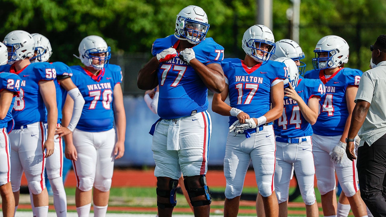 Georgia offensive tackle Daniel Calhoun might be the most physically imposing player in high school football