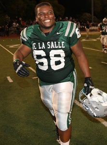 Senior lineman Xavier Banks enjoys
De La Salle's second straight win
of the season.