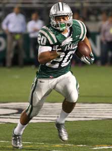 After rushing for 180 yards in
Week 1, Pepe Vitale rushed 21 times
for 140 yards Friday.