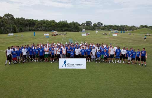 More than 100 players attended the opening weekend of the IMG Madden Football Academy.