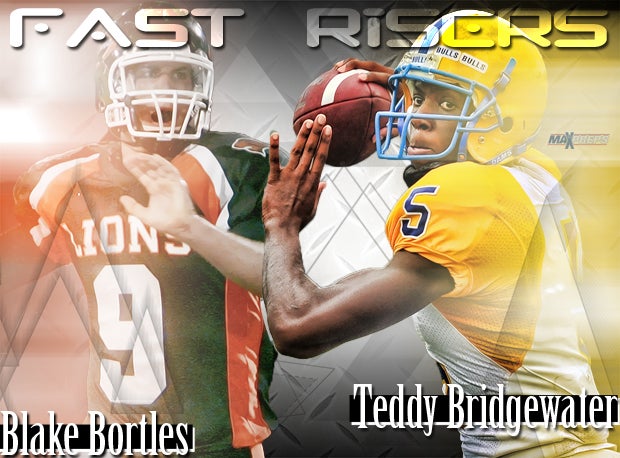 Blake Bortles, left, and Teddy Bridgewater have already made it to starting positions in the NFL.