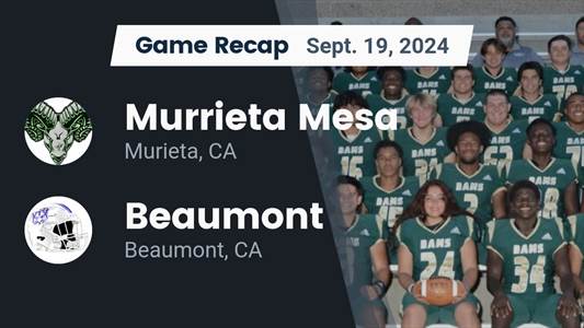 Football Recap: Murrieta Mesa Gets the Win