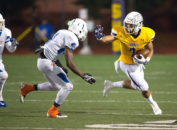 Sumner wide receiver Tre Weed has helped the Spartans climb into the MaxPreps west region rankings at No. 25.