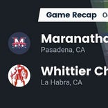Maranatha beats Whittier Christian for their eighth straight win