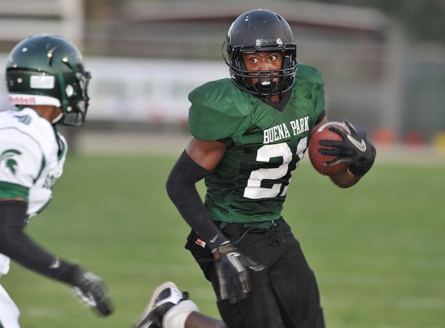 Deven Boston of Buena Park (Calif.) had a spectacular game rushing the ball, posting about 16 yards per carry.