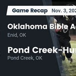 Football Game Recap: Pond Creek-Hunter Panthers vs. Oklahoma Bible Trojans
