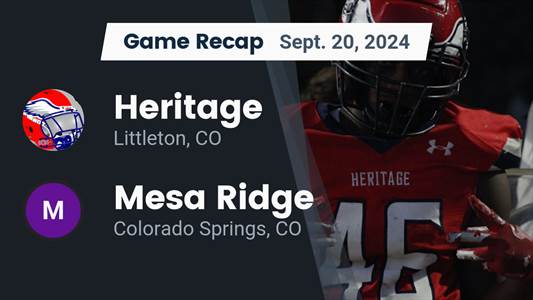 Football Recap: Heritage Comes Up Short
