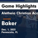 Baker has no trouble against Aletheia Christian Academy