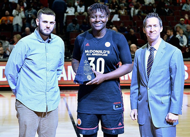 East forward Rellah Boothe of IMG Academy was named the game's MVP after scoring 18 points.