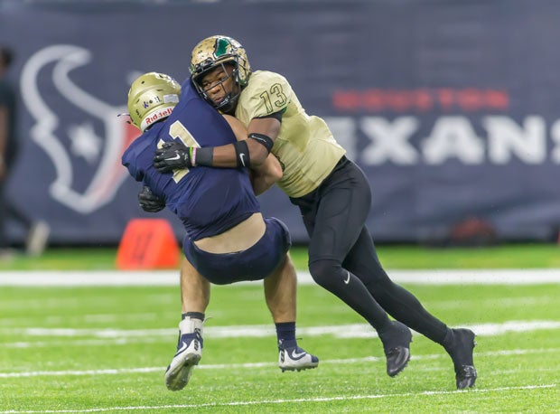 DeSoto got five turnovers from its defense in a 6A-D2 UIL Texas state semifinal win over Klein Collins.