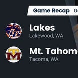 Lakes vs. Mount Tahoma