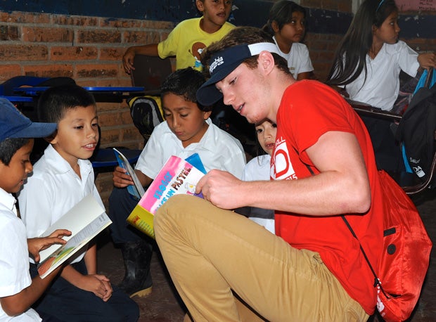 Bowers wasn't able to speak much Spanish, but he still connected with kids on his trip to Nicaragua.