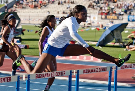 Incoming Holy Names senior Sasha Wallace arrived to national prominence a year early after recording the country's top outdoor marks in two events, the 100-meter hurdles and triple jump. 