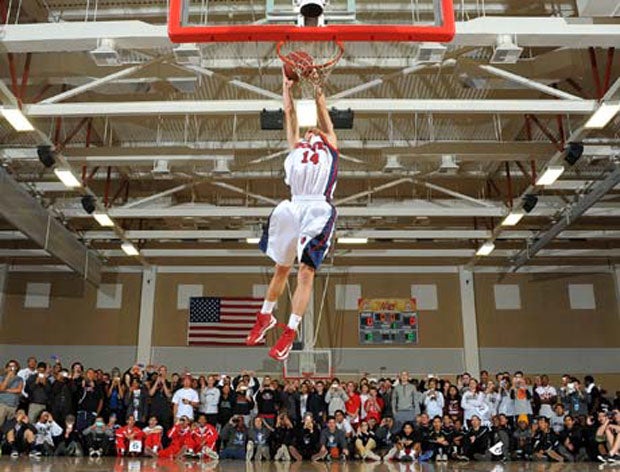 King (Riverside) High School then junior Ryan Lough became a local pop star following this dunk at the 2012 MaxPreps Holiday Classic. Lough went on to win the slam dunk contest.