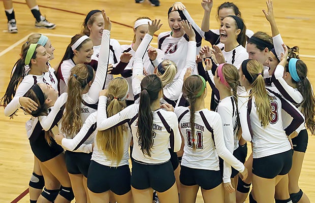 Assumption, the nation's top volleyball team, is playing a tough early season schedule to help prepare for the postseason.