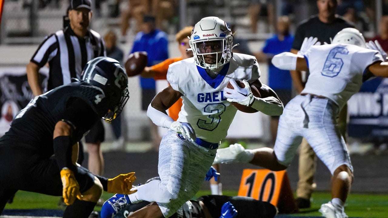 High school football: No. 2 Bishop Gorman manhandles No. 13 Corona Centennial 56-28
