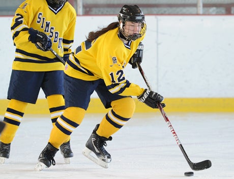 Senior captain and defenseman Laura Yablecki helped lead Simsbury to the inaugural Pioneer Valley Winter Classic title at Simsbury Farms.