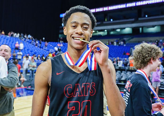 Considered the top prospect nationally in the Class of 2024, Tre Johnson backed up the hype all season long for Lake Highlands. He capped his junior campaign with 29 points in the UIL Class 6A state title game Saturday night. (Photo: Robbie Rakestraw)