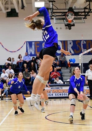 Womble finished her junior season with 226 kills
and a hitting percentage of .314 hitting percentage.