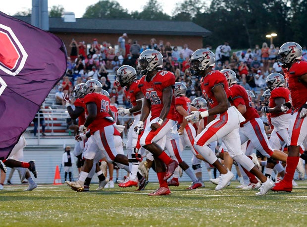 Top-ranked Thompson takes the field last week before a 49-7 win over Tuscaloosa County.