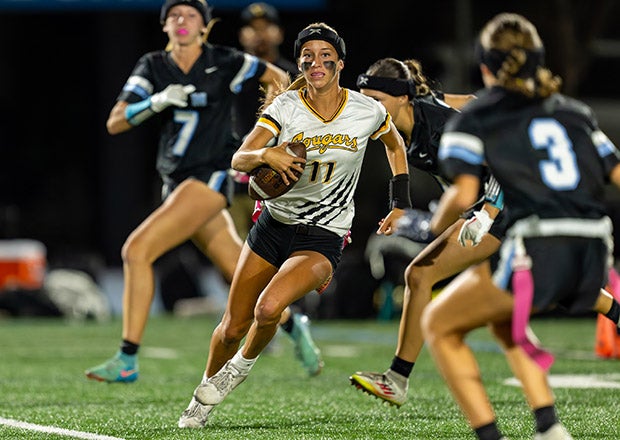 Ava Ortman put up ridiculous numbers in leading Ventura to 20 wins this fall, throwing and running for 8,776 yards and 85 touchdowns. (PHOTO: Mark Osterkamp)