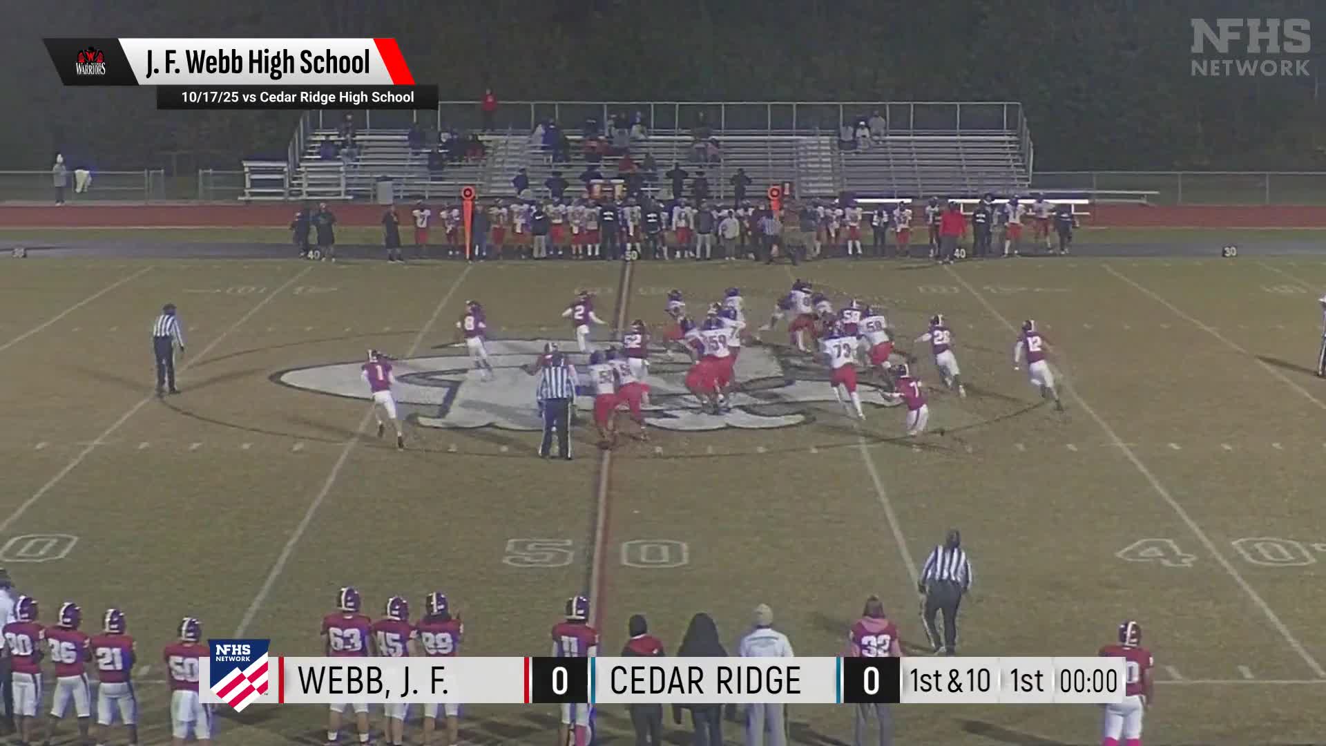 Football Recap: J.F. Webb's  Win  on Friday Extends Winning Streak to Six