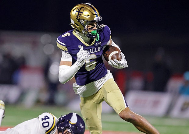 MaxPreps Pennsylvania Player of the Year Joey O'Brien sealed La Salle College's state championship victory with a 94-yard pick-six in the closing minutes. (PHOTO: Paul Burdick)