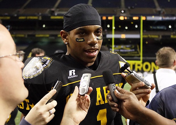 Terrelle Pryor had all eyes on Jeannette, Pa., back in 2007 as fans eagerly anticipated not only which school he would attend, but what sport he would play. Pryor ran for over 4,000 yards during his high school career. (PHOTO: Greg Pierson)