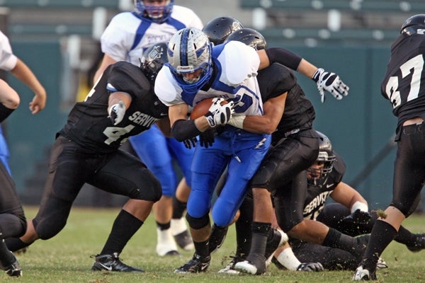 Servite's defense contained Rocklin for most of two quarters.