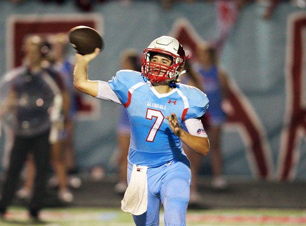 Alex Huston set a state record with 706 yards passing in Glendale's 85-44 win.