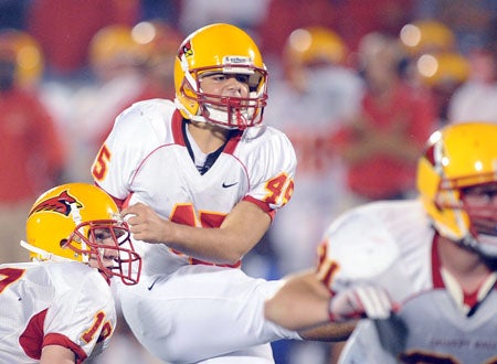 Calvert Hall kicker Austin Strachen opened the scoring with a 31-yeard field goal.