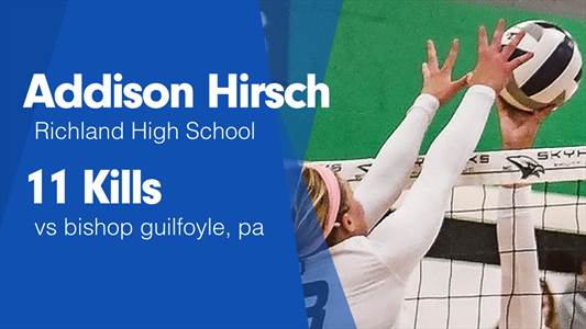 Addison Hirsch Game Report: vs Bald Eagle Area